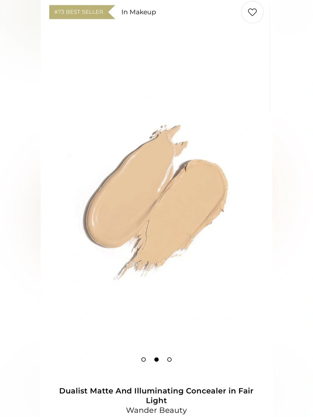 New in box Wander Beauty Dualist Matte and Illuminating Concealer - plus gift -